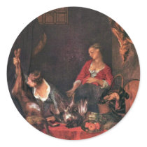 The Kitchen By Lancret Nicolas (Best Quality) Sticker