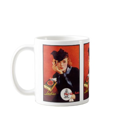 The Kitsch Bitsch : 1938 Luckies / Lucky Strikes Coffee Mugs by kitschbitsch