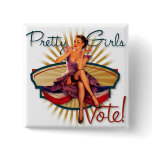 The Kitsch Bitsch ; 1940's Pretty Girls Vote! buttons