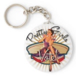 The Kitsch Bitsch :1940's Pretty Girls Vote Pin-Up keychains