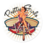 The Kitsch BItsch : 1940's Pretty Girls Vote! stickers