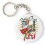 The Kitsch Bitsch :1950's Pretty Girls Vote Pin-Up keychains
