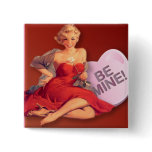 The Kitsch Bitsch " "Be Mine" Candy Heart Pin-Up buttons