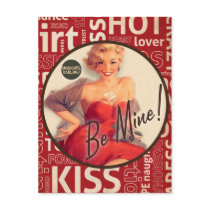The Kitsch Bitsch : "Be Mine" Valentine Pin-Up Postcards