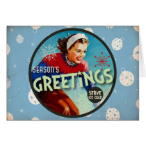 The Kitsch Bitsch: Blue Vintage Season's Greetings Cards