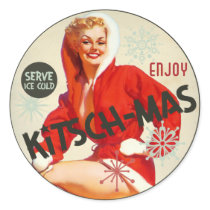 The Kitsch Bitsch : Enjoy Kitsch-mas Round Stickers