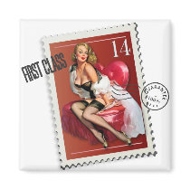 The Kitsch Bitsch : First Class Valentine Pin-Up Refrigerator Magnet