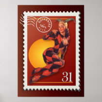 The Kitsch Bitsch : Halloween Jester Pin-Up Poster