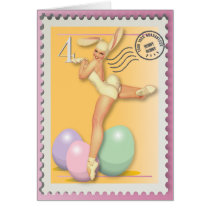 The Kitsch Bitsch : Hippity Hoppity Bunny Pin-Up Greeting Card