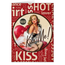 The Kitsch Bitsch : "Kiss Me" Valentine Pin-Up Greeting Cards