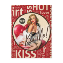 The Kitsch Bitsch : "Kiss Me" Valentine Pin-Up Postcard