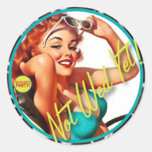 The Kitsch Bitsch : Not Wed Yet! Round Stickers