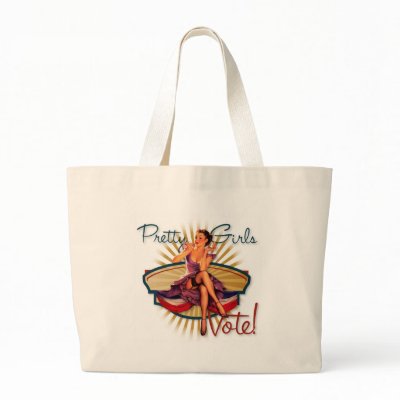The Kitsch Bitsch : Pretty Girls Vote 1940s Pin-Up Bags by kitschbitsch
