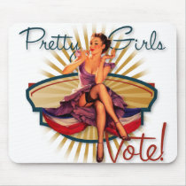 The Kitsch Bitsch: Pretty Girls Vote 1940's Pin-Up Mouse Mats