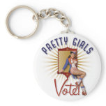 The Kitsch Bitsch : Pretty Girls Vote 1970s Pin-Up keychains