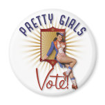 The Kitsch Bitsch : Pretty Girls Vote 1970s Pin-Up magnets