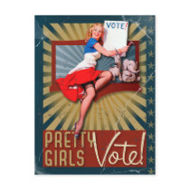 The Kitsch Bitsch : Pretty Girls Vote No. 2 Postcards
