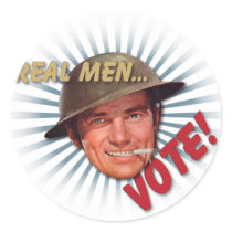 The Kitsch Bitsch : Real Men Vote! Stickers