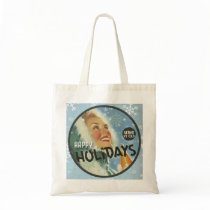 The Kitsch Bitsch : Retro Happy Holidays Graphic Canvas Bag