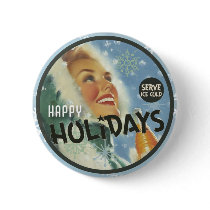 The Kitsch Bitsch : Retro Happy Holidays Graphic Pin