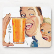 The Kitsch Bitsch : Retro Orange Juice Graphic Mouse Pad