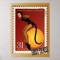 The Kitsch Bitsch : Sexy Black Cat! Print