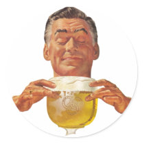 The Kitsch Bitsch : The Beer Guy! Round Sticker