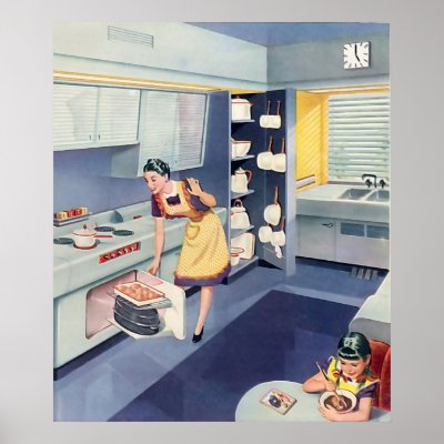 The Kitsch Bitsch : Vintage Kitschen Graphic Poster by kitschbitsch