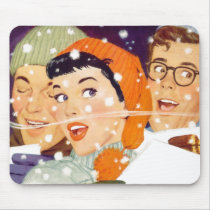 The Kitsch Bitsch : Vintage Winter Graphic Mouse Pads