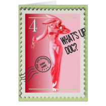 The Kitsch Bitsch : What's Up Doc?  Bunny Pin-Up Greeting Card