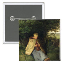 The Knitter or, The Seated Shepherdess, 1858-60 Pin