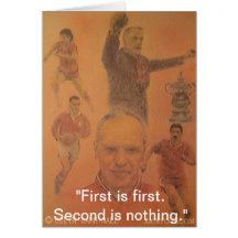 The Kop Kings Greeting Card by Colin Carr-Nall