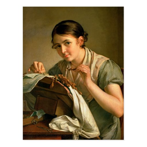 The Lacemaker, 1823 Postcard