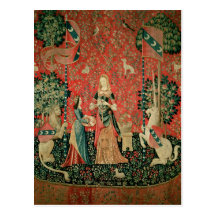 The Lady and the Unicorn: 'Smell' Postcards