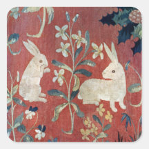 The Lady and the Unicorn: 'Taste' Square Stickers