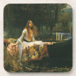 The Lady of Shalott (On Boat) by JW Waterhouse cork coasters