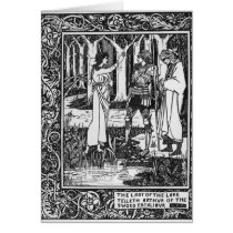 The Lady of the Lake telleth Arthur Greeting Cards