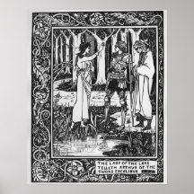 The Lady of the Lake telleth Arthur Print