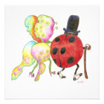 the lady's bug  party invitation