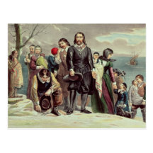 The Landing of the Pilgrims at Plymouth Postcard