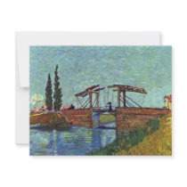 The Langlois Bridge At Arles (The Drawbridge) Custom Invite