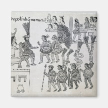 The last Aztec Emperor Cuauhtemoc surrenders Fridge Magnets