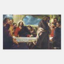 The Last Supper by Benjamin West Rectangle Sticker