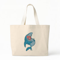 The Laughing Shark cartoon beach bag