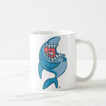 The Laughing Shark cartoon mug