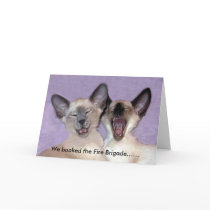 The Laughing Siamese Card