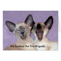 The Laughing Siamese Card