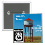 The Leaning Tower of Texas in Groom - Highway 66 Pinback Buttons