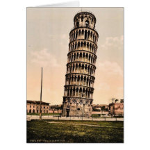 The Leaning Tower, Pisa, Italy classic Photochrom Card