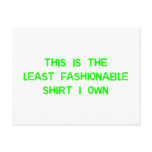 The least fashionable shirt I own postcards